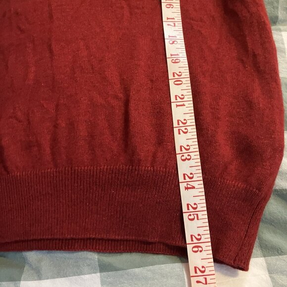 A.W. Dunmore Cashmere & Silk Sweater Mens EU 48 Red Pullover Grandpa Knit - Picture 7 of 8